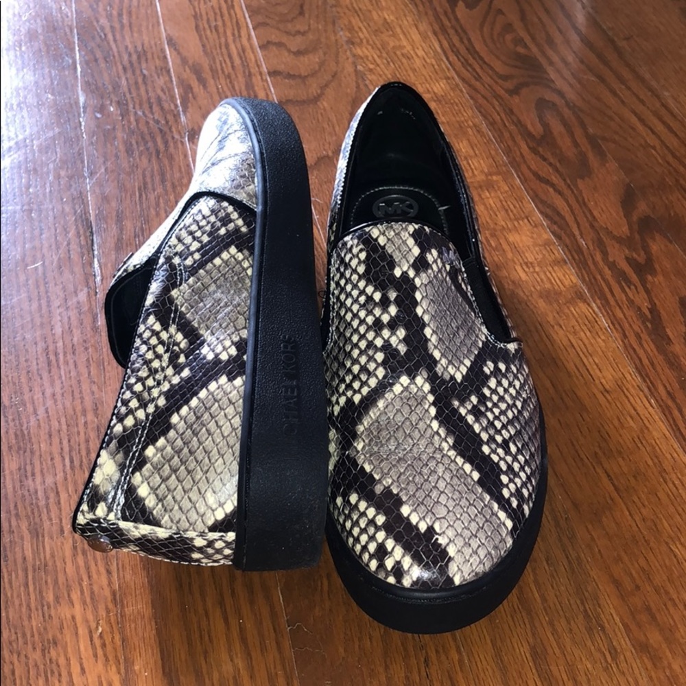 Snakeskin Michael Kors Slip-on Shoes